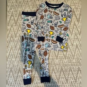 Little sleepies Game Day print PJS